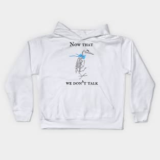 Now that we don't talk animel skeleton coquette design Kids Hoodie